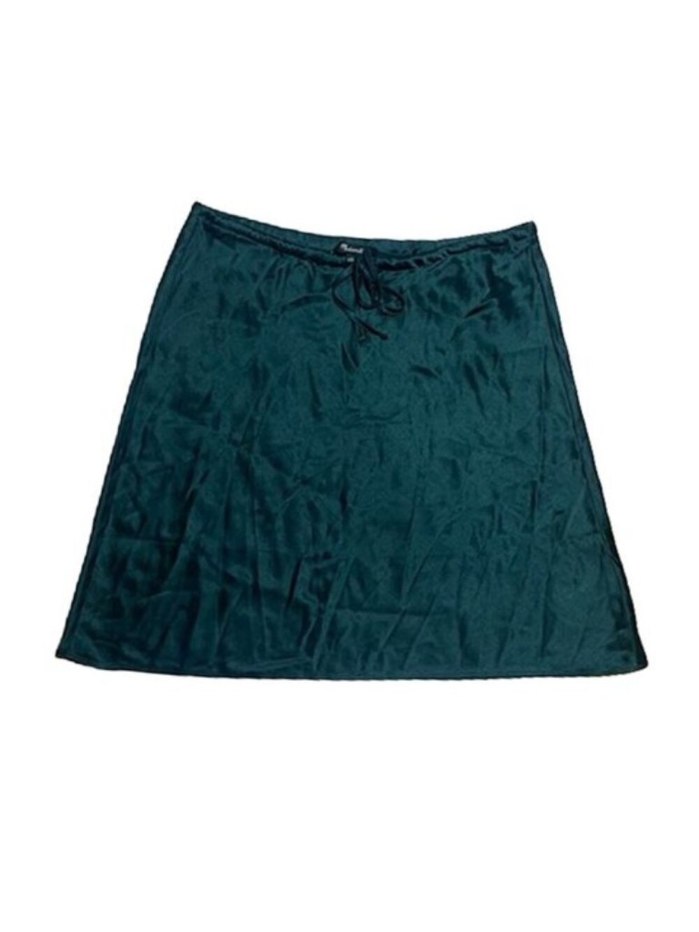 Satin A-Line Mini Skirt Drawstring Waist